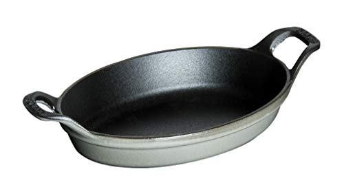 Staub 1301318 Mini Oval Serving Dish, 15 cm, Graphite Grey