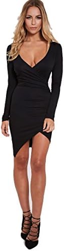 Kendi Black Wrap Mini Dress