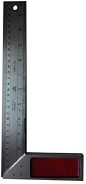 DOUBLE SIDED 30CM STEEL TRI FRAMING SET SQUARE RIGHT ANGLE STRAIGHT EDGE L RULER 90 DEGREE by unique