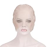 Creamily Professional Swiss Lace Wig Caps for Making Wig with Adjustable Straps Medium Size 22.5inch (Full Lace Cap, Light Brown Color)