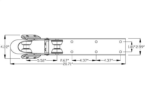 Trac Outdoors Integrated Davit - Designed for Delta, Fluke and Other Style Anchors Up to 44 lbs. - Secures Boats Up to 40ft in Length (69062)