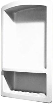 Swanstone Rs-2215 Solid Surface Single Shower Shelf 4.3" D X 15" W X 22" H White