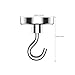 WINOMO Strong Magnetic Hooks Heavy Duty Magnetic Hooks NdFeB 22LBS Holding Force 1.25 Inch Diameter 4Pcs