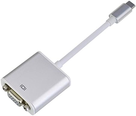 USB Type C to VGA Adapter USB3.1 Converter for Projector Female Port Support 1080P 720P HDTV Aluminum Housing Silver