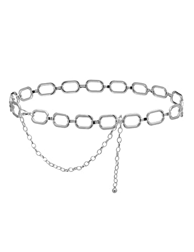 TOPACC Metal Link Chain Belt for Women Waist Chains Chunky Thick Chain Belt for Dresses Jeans