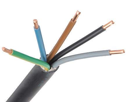 10m Erdkabel NYY-J 5x4 qmm Starkstromkabel