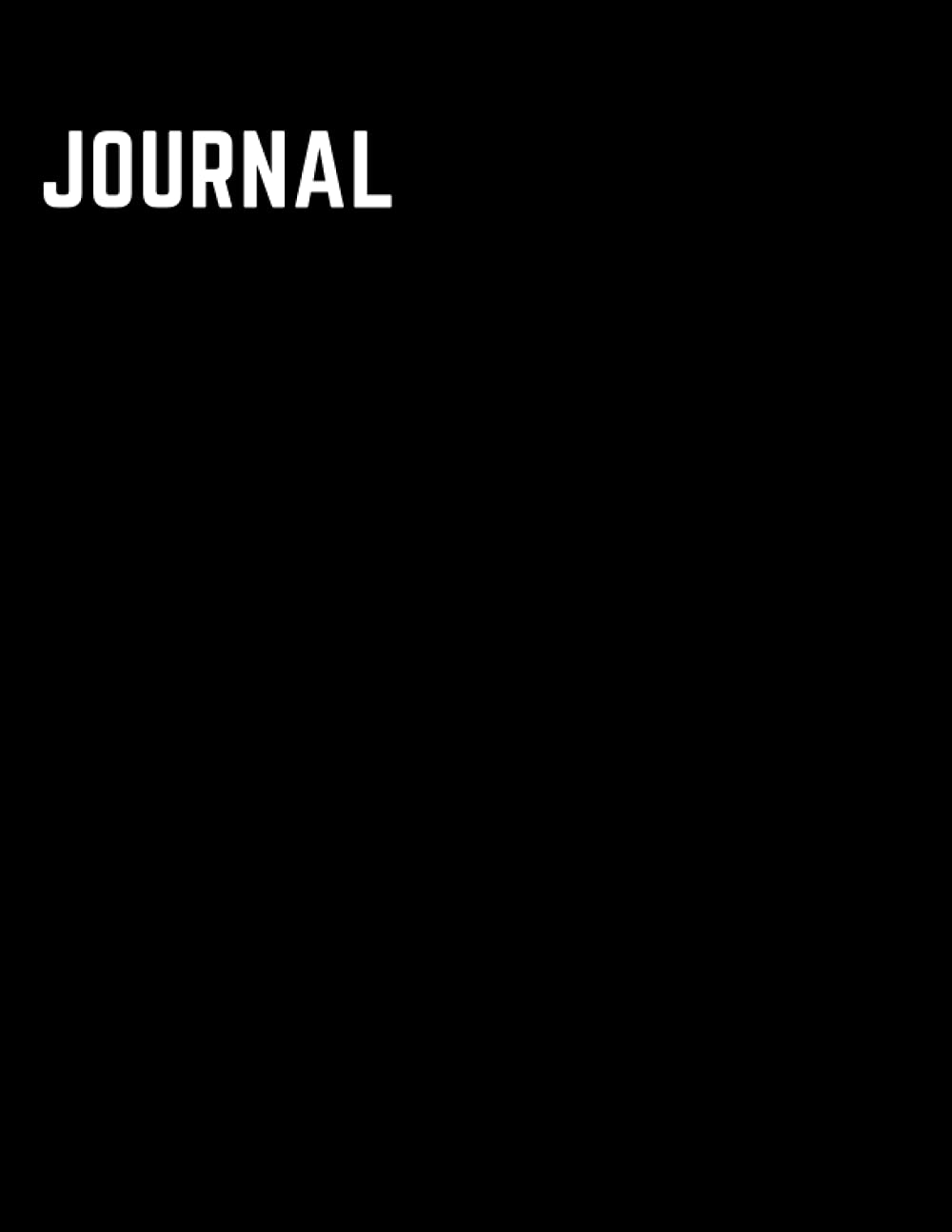 Plain Black Journal Notebook Lined 120 pages 8.5 x11 inches