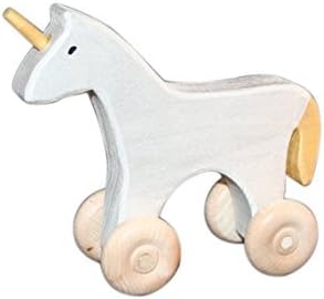 Handcrafted In Virginia Eco-Friendly Wood Toy Made With Non-Toxic Paint, Wooden Unicorn