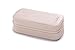 SANQIANWAN Small Jewelry Organizer Box -Travel Portable Jewellery Cases Leather Home Use Display Storage for Rings Earrings Necklace (pearl white)