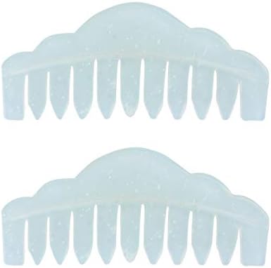 Healifty Jadeit grzebień masaż 2 szt. projekt fal jadeit ...