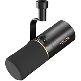 TONOR Dynamic Podcast Microphone, XLR/USB Mic for Recording, Streaming | XLR Cardioid Studio Mic with Quick Mute, 3.5mm Headphone Jack, Volume Control Microfono, 200 cm/78inch Cable, TD510