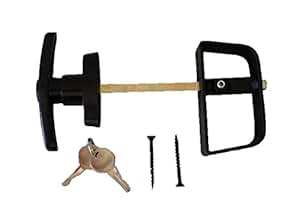 Amazon.com: Shed T-Handle Lock Set 5-1/2" Black 