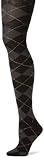 Anne Klein Women's Argyle Sweater Tight, Black, Small/Medium