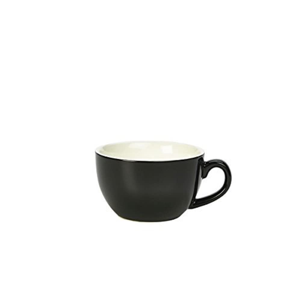 Genware NEV-322125BK Royal Bowl Shaped Cup, 25 cl, Black (Pack of 6)