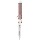 Conair Double Ceramic Curling Iron; 1 1/4-inch Curling Iron; White/Rose Gold