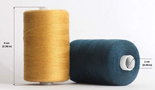 SEWING AID All Purpose Polyester Sewing Threads in 24 Assorted Colors, 1000 yds Each Spool, Hand and Sewing Machine - Thumbnail 4