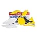 Polisport Motocross (MX) Replica Plastic Kit for Suzuki RM 125/250 (2001-08) Dirt Bike – OEM Quality, Durable, Flexible & Perfect Fit – Yellow/White
