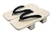 SSJ:Japanese Traditional Shoes Geta [ Mens 9-10 Size ] Wooden Clogs Sandals (10 D(M) US, White-Wood)