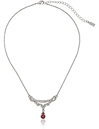 Silver-Tone Amethyst Crystal Necklace, 18" + 2" Extender