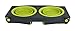 Dexas Popware for Pets Adjustable Height Double Pet Feeder, Gray/Green