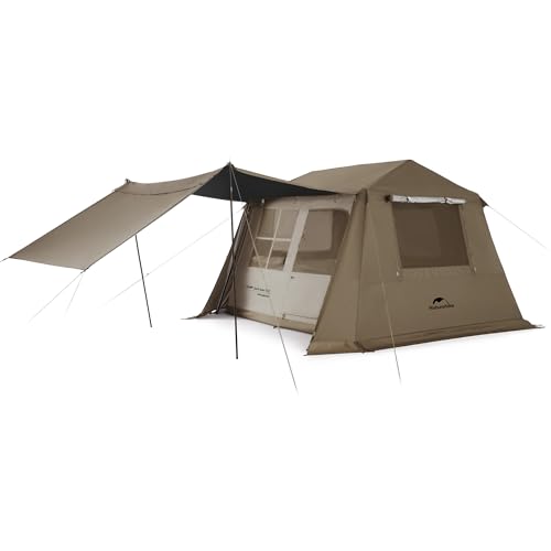 Naturehike Camping Tent, Instant Tent Family Cabin Tent for 4 Person/6 Person/8Person,4Season Tent with Mesh Window,Waterproof Breathable Pop Up Tent for Camping,Hiking,Travel,Backyard, Easy to Set Up
