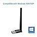 BrosTrend 650Mbps Long Range USB WiFi Adapter for Laptop, Desktop of Windows 10/8/7/XP & MAC OS X 10.14~10.9, 5dBi Antenna, 5G 433Mbps, 2.4G 200Mbps