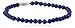 Amazon Collection Sterling Silver 4mm Lapis Lazuli Bead Bracelet, 7.5