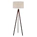 LEPOWER Wood Tripod Floor Lamp, Mid Century Standing Lamp, Modern Design Studying Light for Living Room, Bedroom, Study Room and Office, Flaxen Lamp Shade with E26 Lamp Base primary