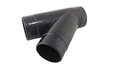 2.5 Inch 3 Way Y Connector with Openings OD 2-7/16 Inch and ID of 2-3/16 Inch ABS Plastic for Dust Collector Systems 73456