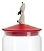 Alessi | Lulàjar AMMI21 R - Design Jar for Dog Food in Glass with Lid in Thermoplastic Resin, Red