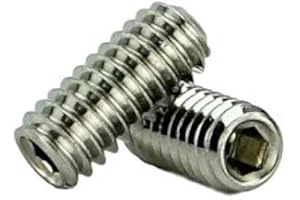 Chenango Supply Stainless 8-32 x 3/8inches (1/4inches to 1inches Available) Socket Set Screws Cup Point, Stainless Steel 50 Qty W/Hex Key Wrench (8-32 x 3/8
