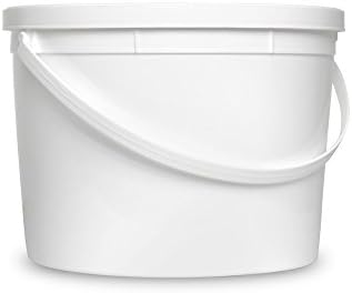 Food Grade Plastic 1 Gallon Bucket - 100 Pack with Lids