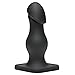 Doc Johnson Titanmen - The Rumpy - 6.5 Inch Durable Anal Plug with 6.9 Inch Girth and Phallic Tip - Flared Safety Base - Matte Finish - Butt Plug - Black