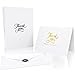 KronPaper Thank You Cards with 20 Envelopes and 20 Stickers - Gold Foil Embossed Letters - Perfect Greeting Card for Baby Shower, Wedding, Business or Graduation