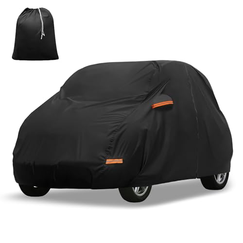 X AUTOHAUX Waterproof Full Car Cover for Smart Fortwo 2007-2019 210D-PU