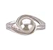 PearlsOnly - Clare White 6-7mm AAA Quality Freshwater 925 Sterling Silver Cultured Pearl Ring - Size-5