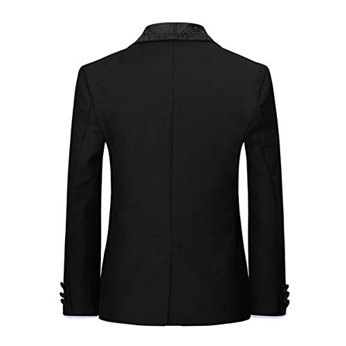 image for Boyland Boys 3 Pieces Tuxedo Suits Jacquard Shawl Lapel Slim Fit Tux J