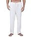 Cottonique Men's Latex-Free Drawstring Lounge Pants Made from 100% Organic Cotton (Natural) (L/XL)