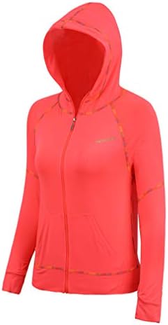 Women Sportswear Jacket Running Long Sleeve Hoodie with Full Zip Fitness Lightweight Shirts Top