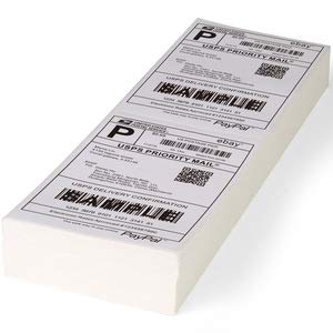 ProLine Fanfold 4" x 6" Direct Thermal Labels with Perforated Line, 500 Per Stack (1 Stack (500 Labels))