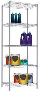 Home Basics Wire Shelving Storage Unit (5 Tier Grey)