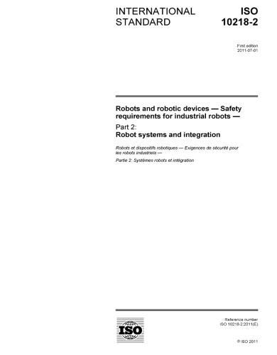 Mua ISO 10218-2:2011, Robots and robotic devices - Safety requirements ...