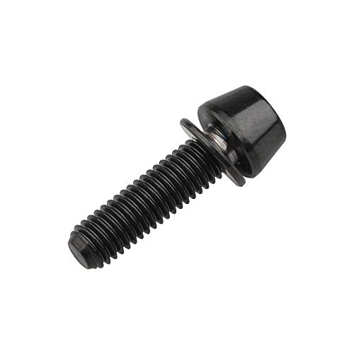 Wanyifa Titanium Ti Allen Hex M5x16 18mm Tapered Head Bolt with Washer Screw for Bicycle Stem Parts Pack of 6 (Black, M5x18mm)