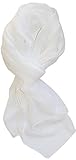 TC Silk Blend Oblong Chiffon Scarf in Solid Colors of White