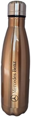 Eurodesign MERCEDES Stainless steel Insulated Bottle Ice Cold 36 Hours! Vacuum + Copper Technology -16 Ounce (Gold)