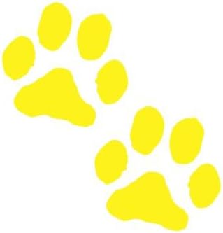Amazon 動物 犬 猫 足跡 足型 肉球 マーク ステッカー シール デカール イエロー シール ステッカー ホビー