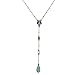 F-U Punk Sky Blue Teardrop Pendant Y necklace Long Chain Statement Necklace