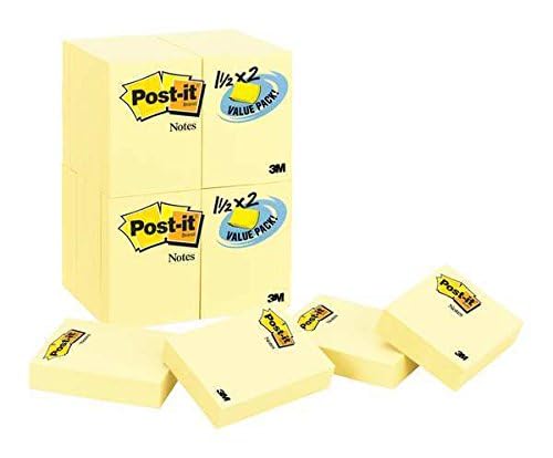 Photo 1 of Post-It Notes Value Pk 24 Pads Supplies Canary Yellow 1 1/2 X 2 Paper Mmm65324vad 3m Company