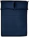 Amazon Basics Lightweight Super Soft Easy Care Breathable Microfiber 4 Piece Bed Sheet Set with 14-Inch Deep Pockets, King, Navy Blue, Solid