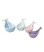 Fecihor Whale Shaped Stoneware Measuring Cup with Handles, Multicolor,set of 4